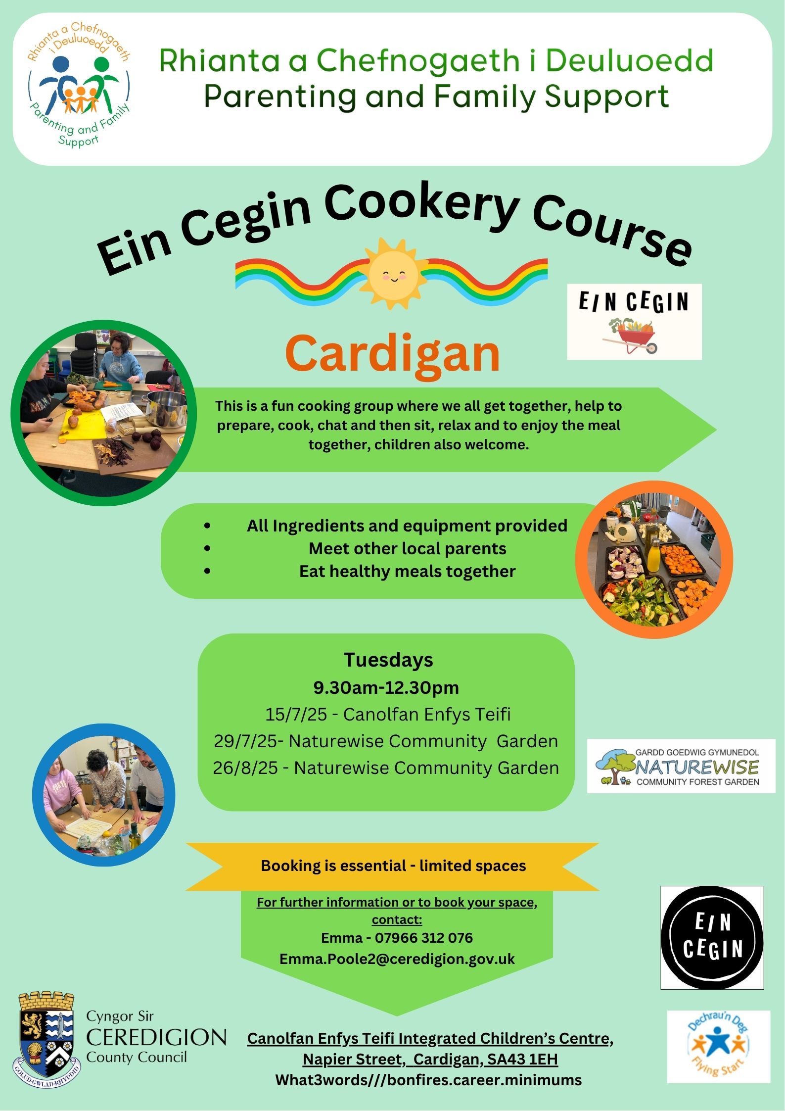 Ein Cegin Cookery Course
