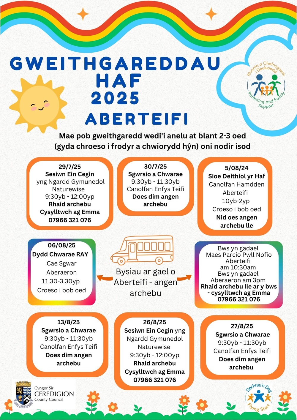 Gweithgareddau Haf Aberteifi