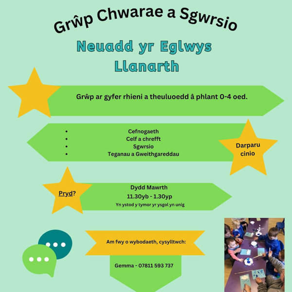 Grŵp Sgwrs a Chwarae