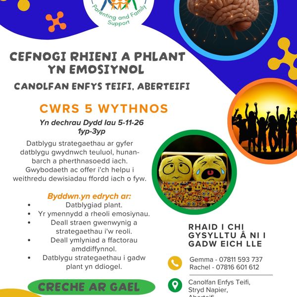 Cefnogi Rhieni a Phlant yn Emosiynol 
