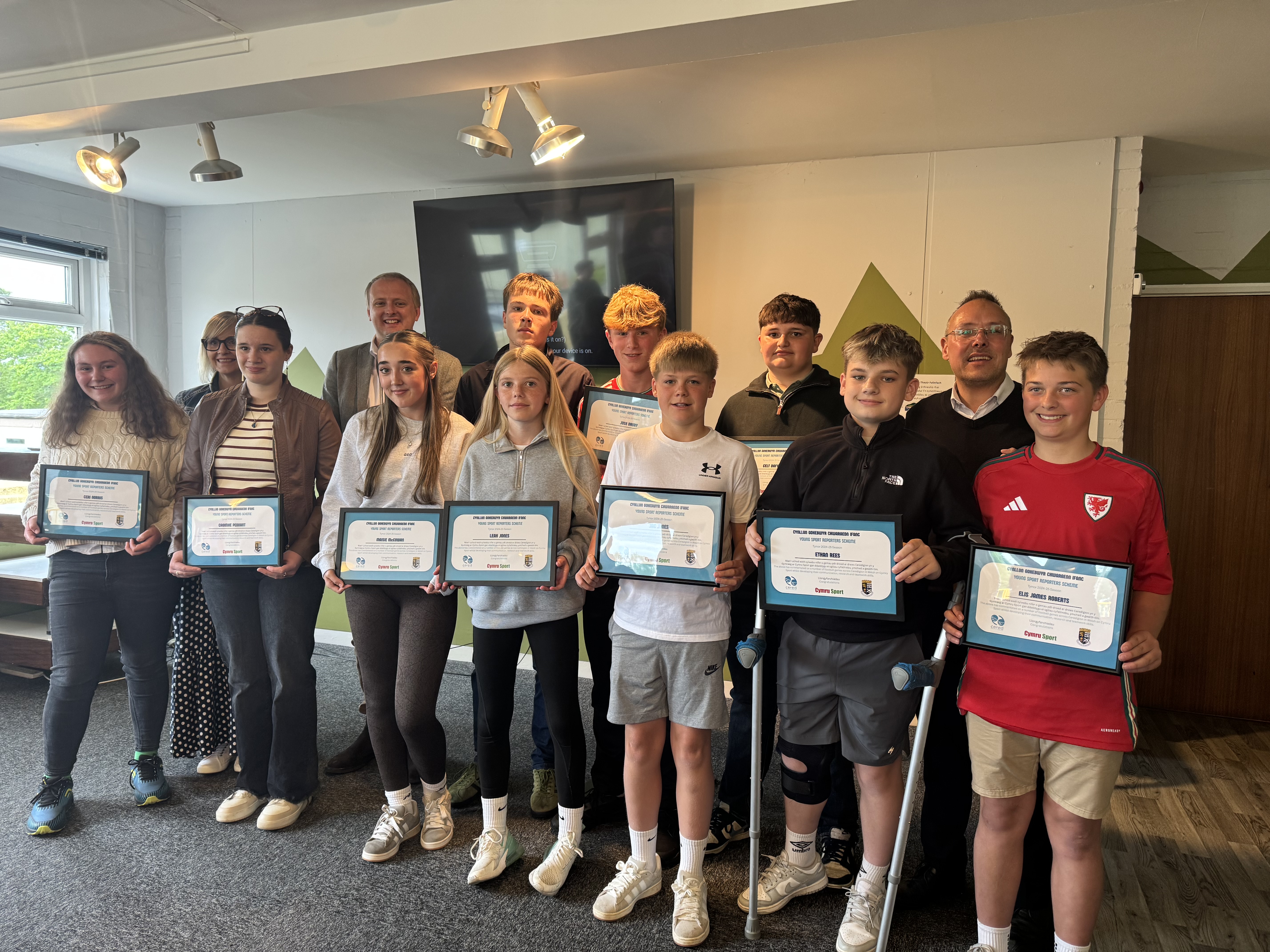Celebrating the success of Ceredigion’s young people with commentating on sports games through Cered scheme