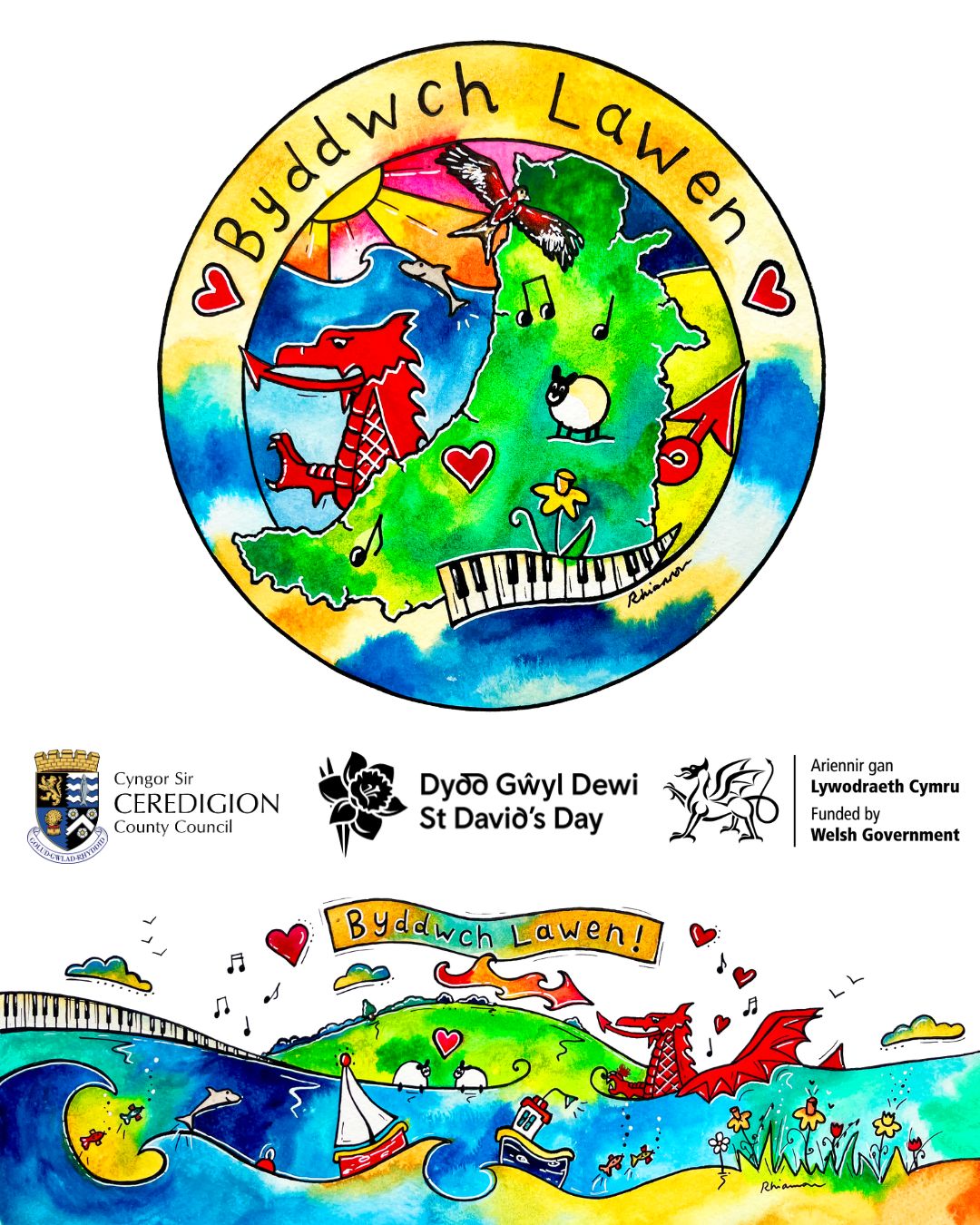 Ceredigion yn dathlu Dydd Gŵyl Dewi gyda Gŵyl Ffrinj ar draws y sir 