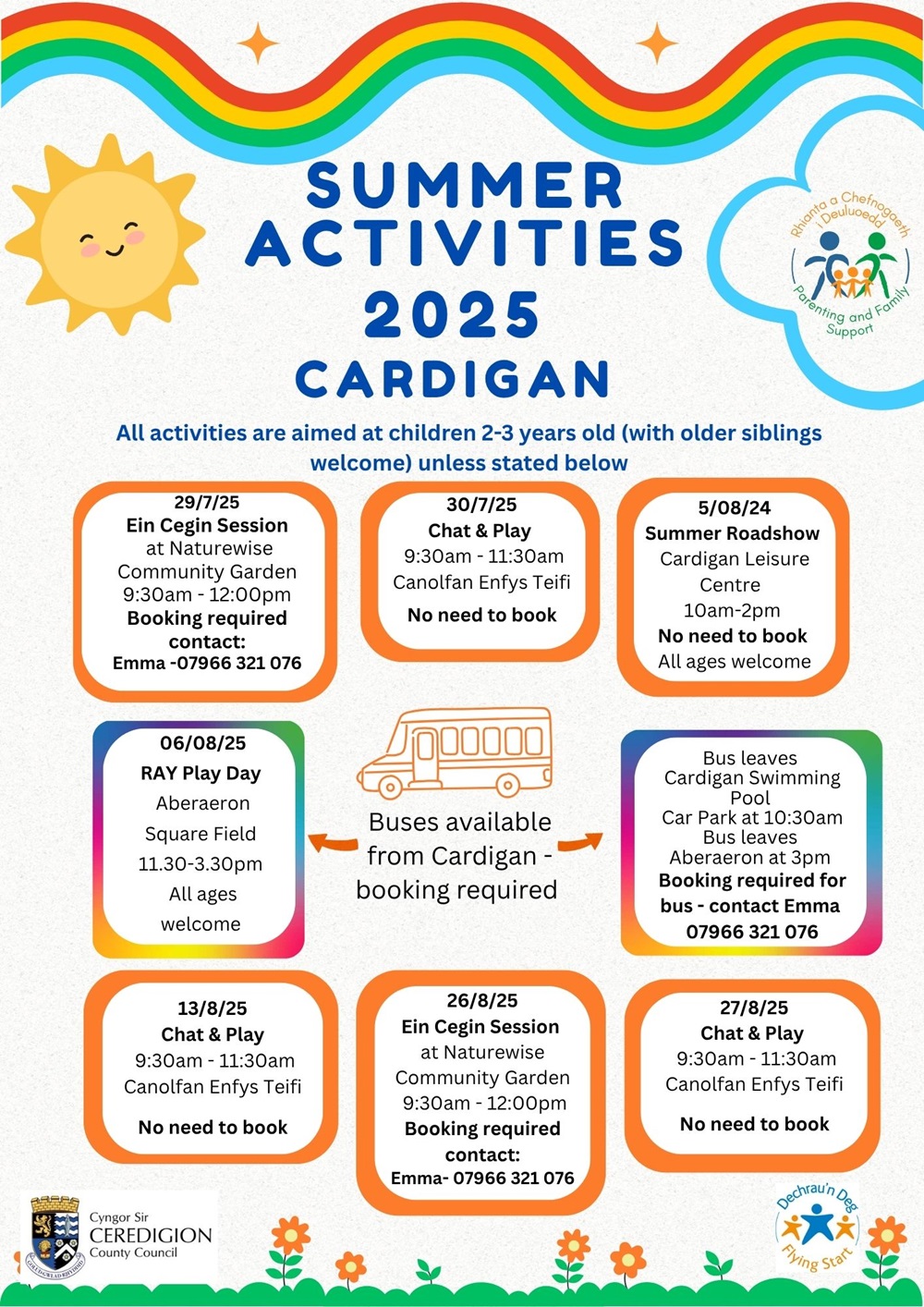 Cardigan Summer Activities