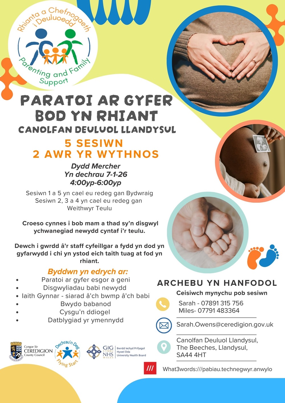 Paratoi ar gyfer bod yn rhiant