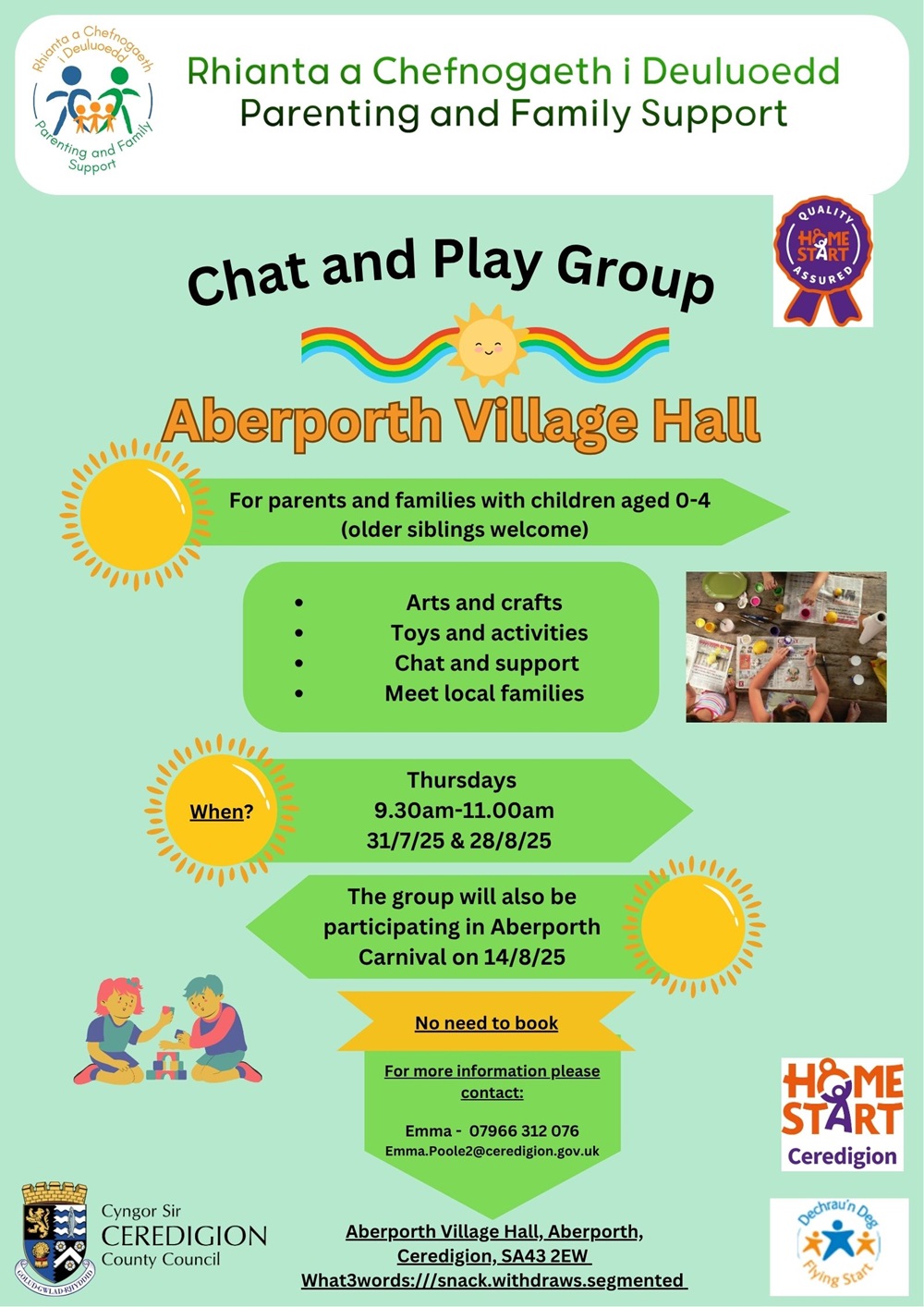 Chat and Play Aberporth Summer