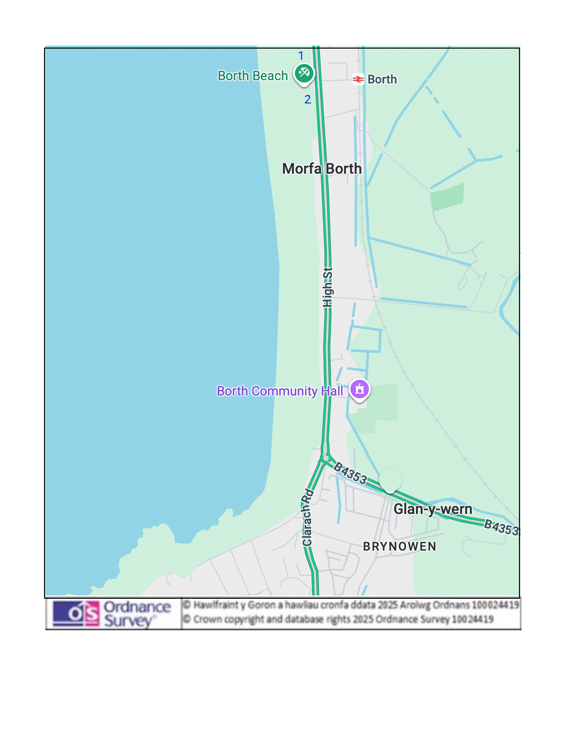 Trading pitches in Borth